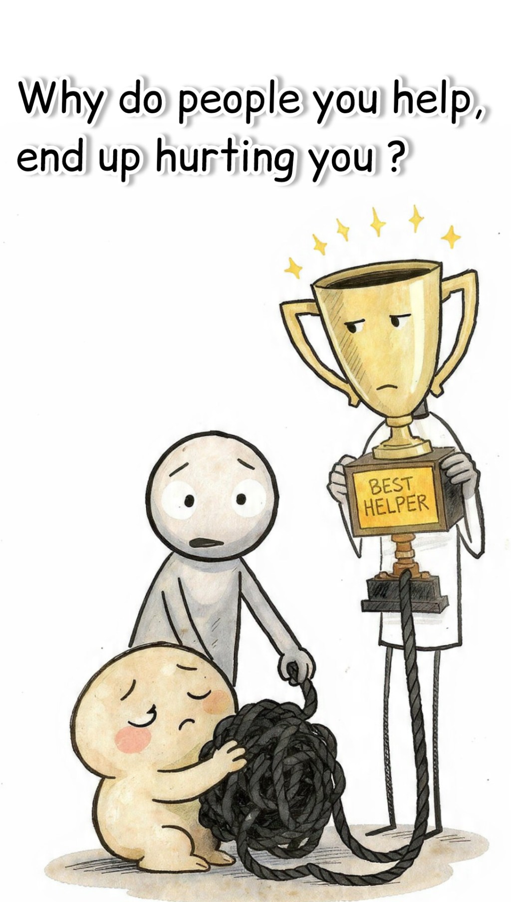 Why do people you help end up hurting you ?